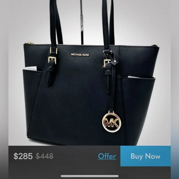 Michael Kors Black leather Tote Bag shoulder bag like new ❌80% OFF SALE❌ - Picture 8 of 16